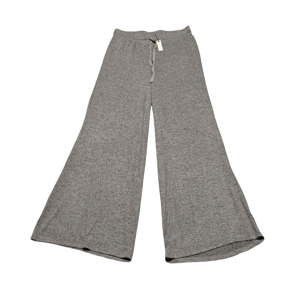 NWT Cupio Women's Wide Leg Drawstring Sweatpants Gray LG 33 x 31 (14" Opening)